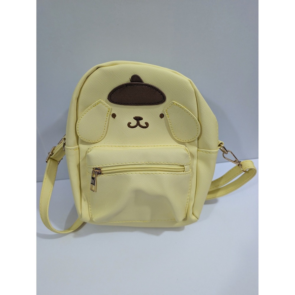 Sanrio Pompompurin Yellow Mini Backpack Crossbody Bag Kawaii Character Accessory
